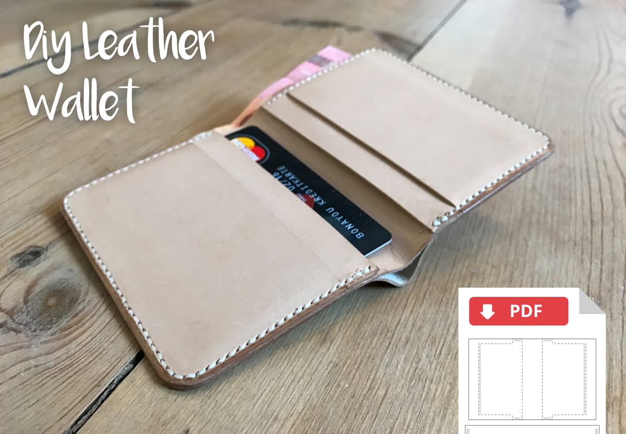 How-To: Hand stitch a small bifold leather wallet